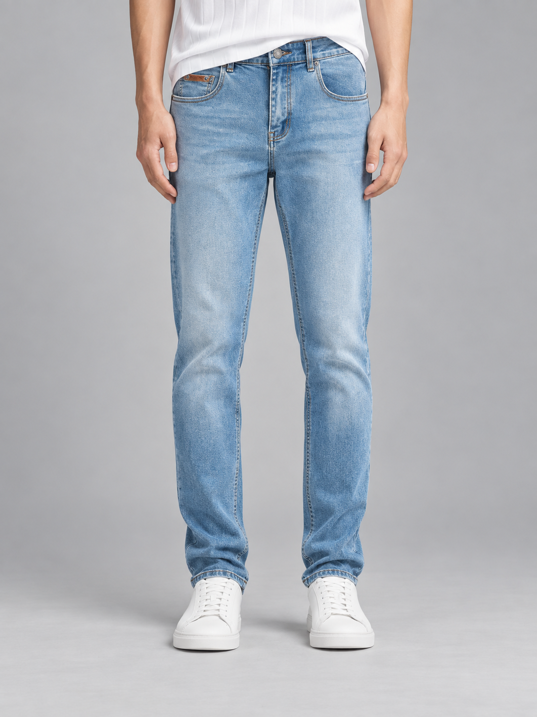Quần jeans nam basic CloudBreak Denim 100 EABJ012 — ảnh phẳng