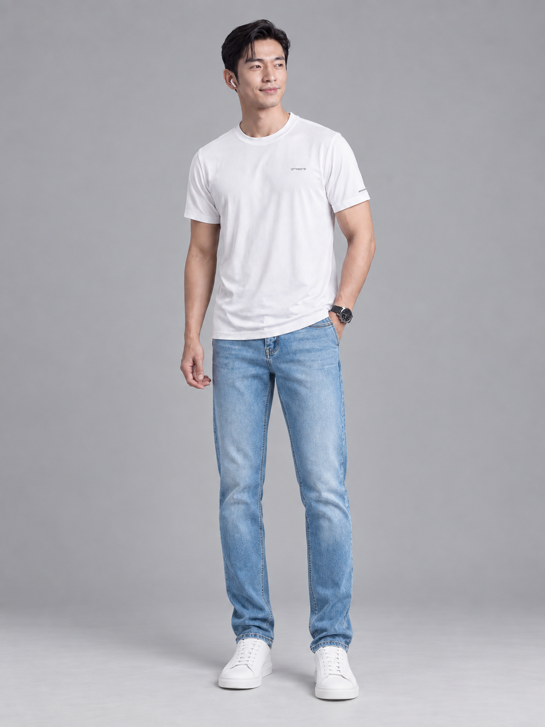Quần jeans nam basic CloudBreak Denim 100 EABJ012