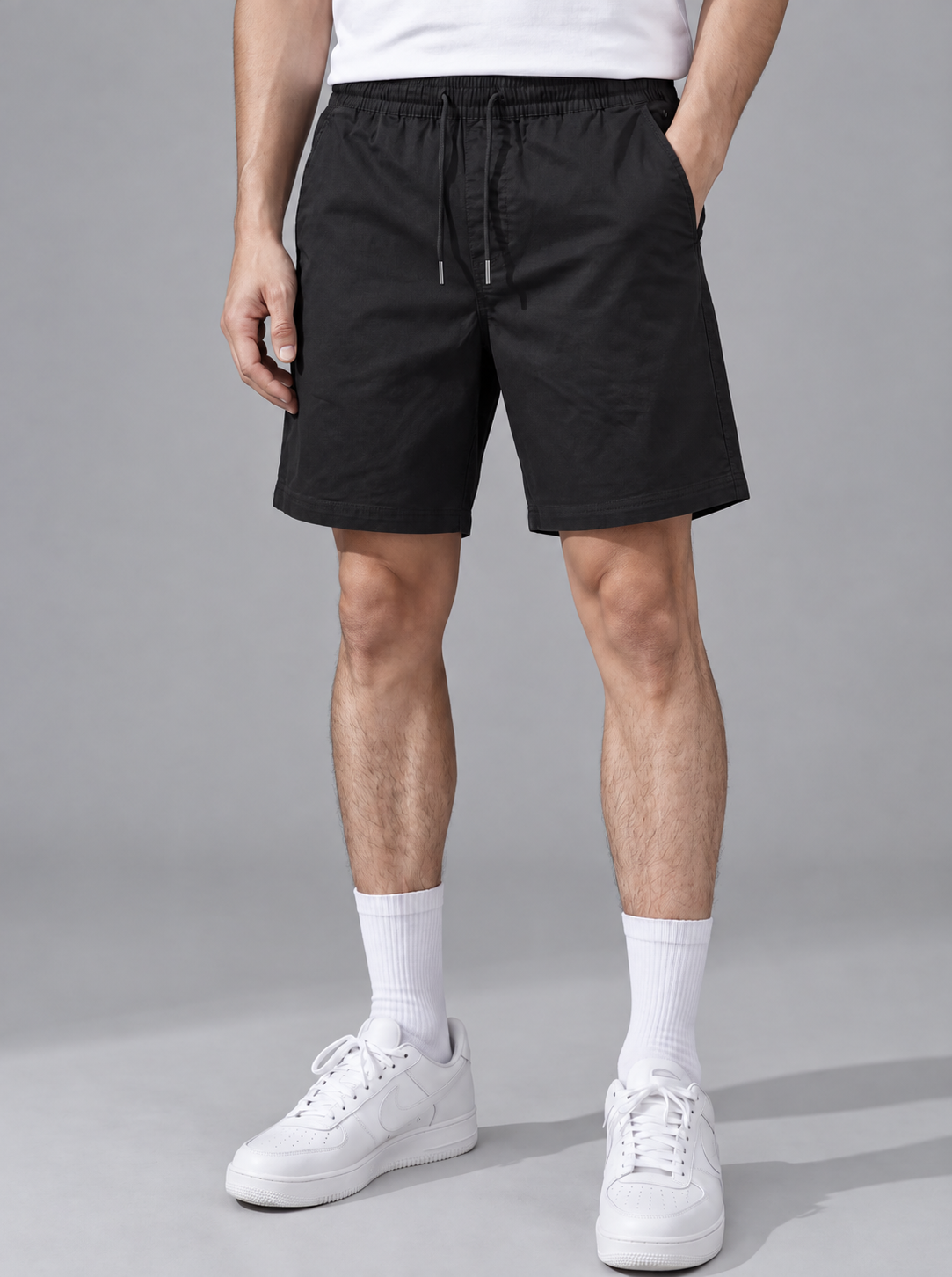 Quần short nam khaki cạp SteadyCotton Khaki FSBK010