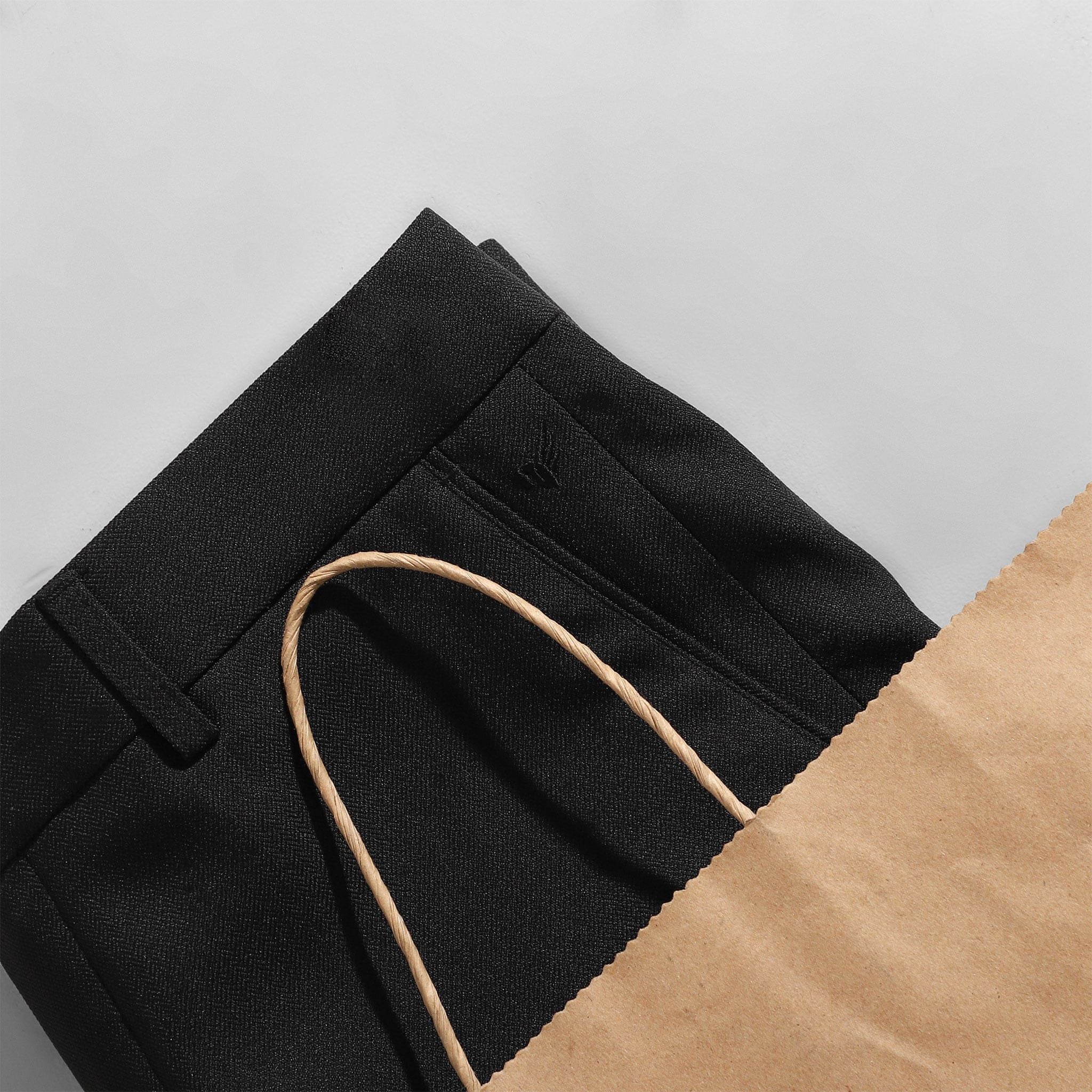  Quần âu slimfit trơn cạp trơn thêu logo GABT501 