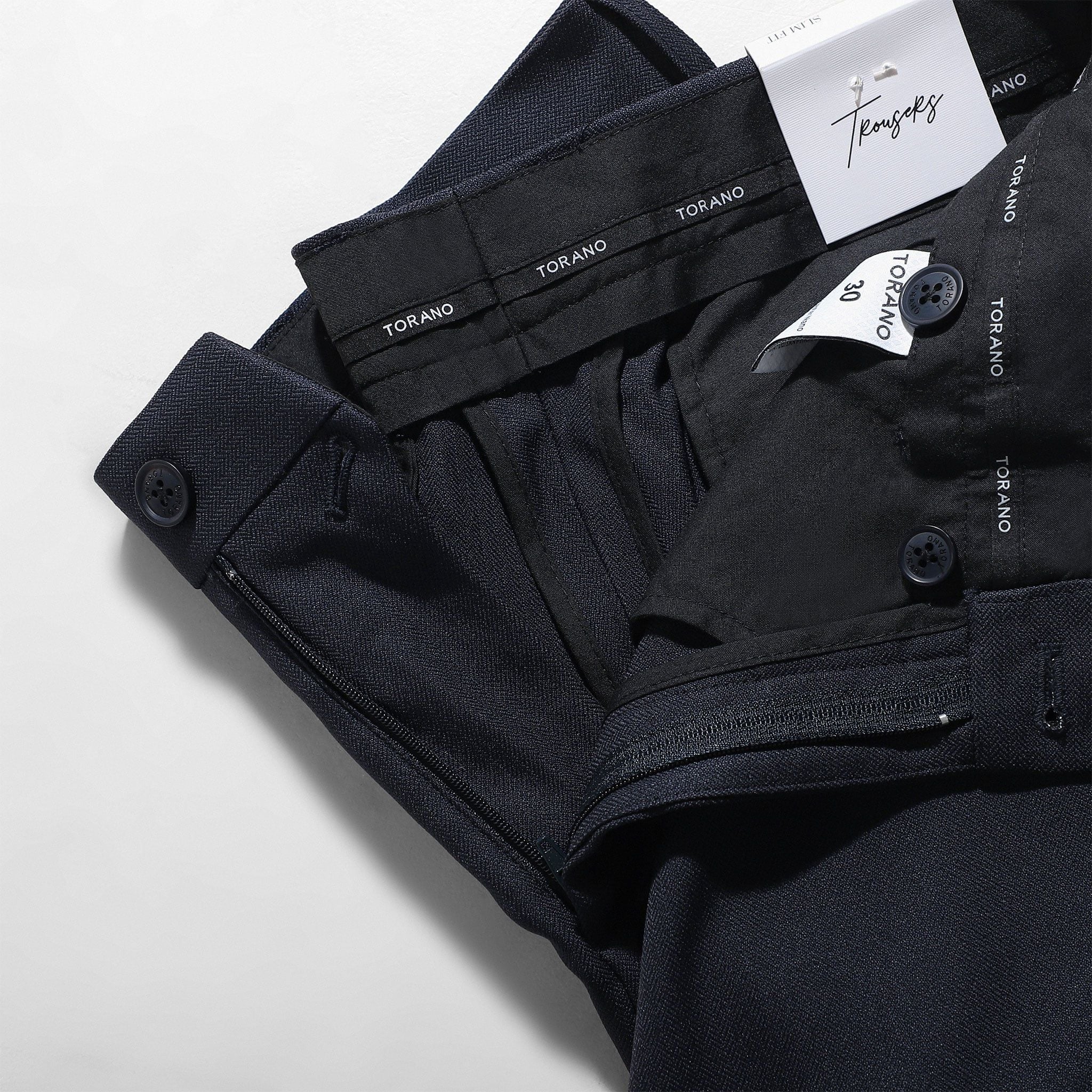  Quần âu slimfit trơn cạp trơn thêu logo GABT501 