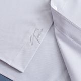  Sơ mi dài tay kẻ dọc, thêu logo ở nẹp cúc GATB006 