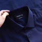  Sơ mi dài tay trơn, thêu logo ở măng xét tay GATB028 