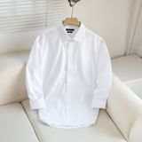  Sơ mi dài tay trơn, thêu logo ở măng xét tay GATB028 