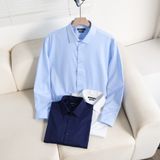  Sơ mi dài tay trơn, thêu logo ở măng xét tay GATB028 