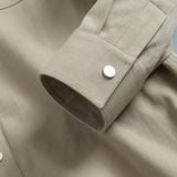  Sơ mi dài tay khaki relaxedfit thêu logo túi ốp 2.GATB303 