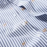  Sơ mi dài tay kẻ họa tiết premium thêu logo ở thép tay GATB504 