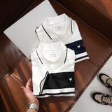  Áo polo kẻ ngang in logo ngực GSTP041 