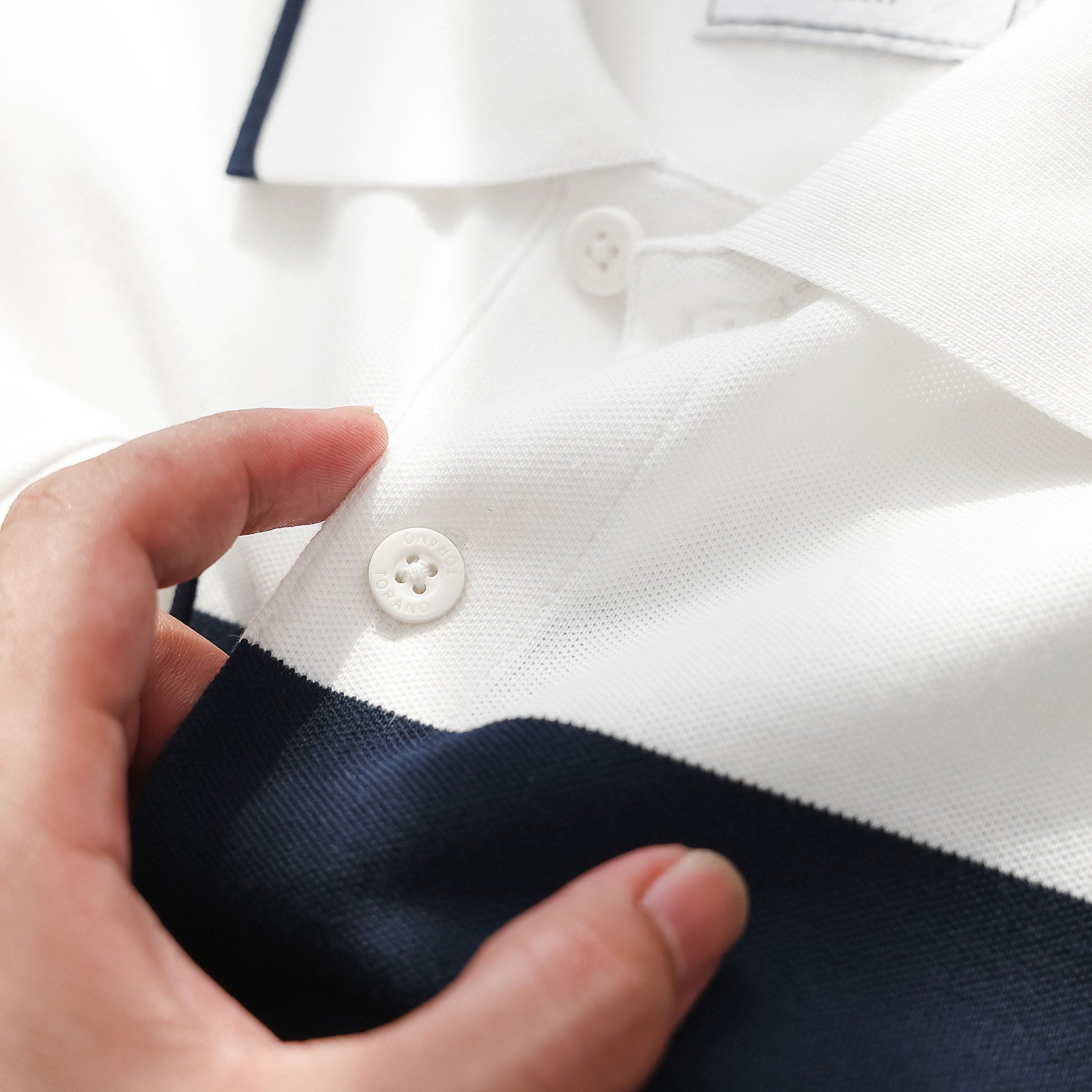  Áo polo kẻ ngang in logo ngực GSTP041 