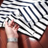  Áo polo kẻ ngang in logo ngực GSTP041 