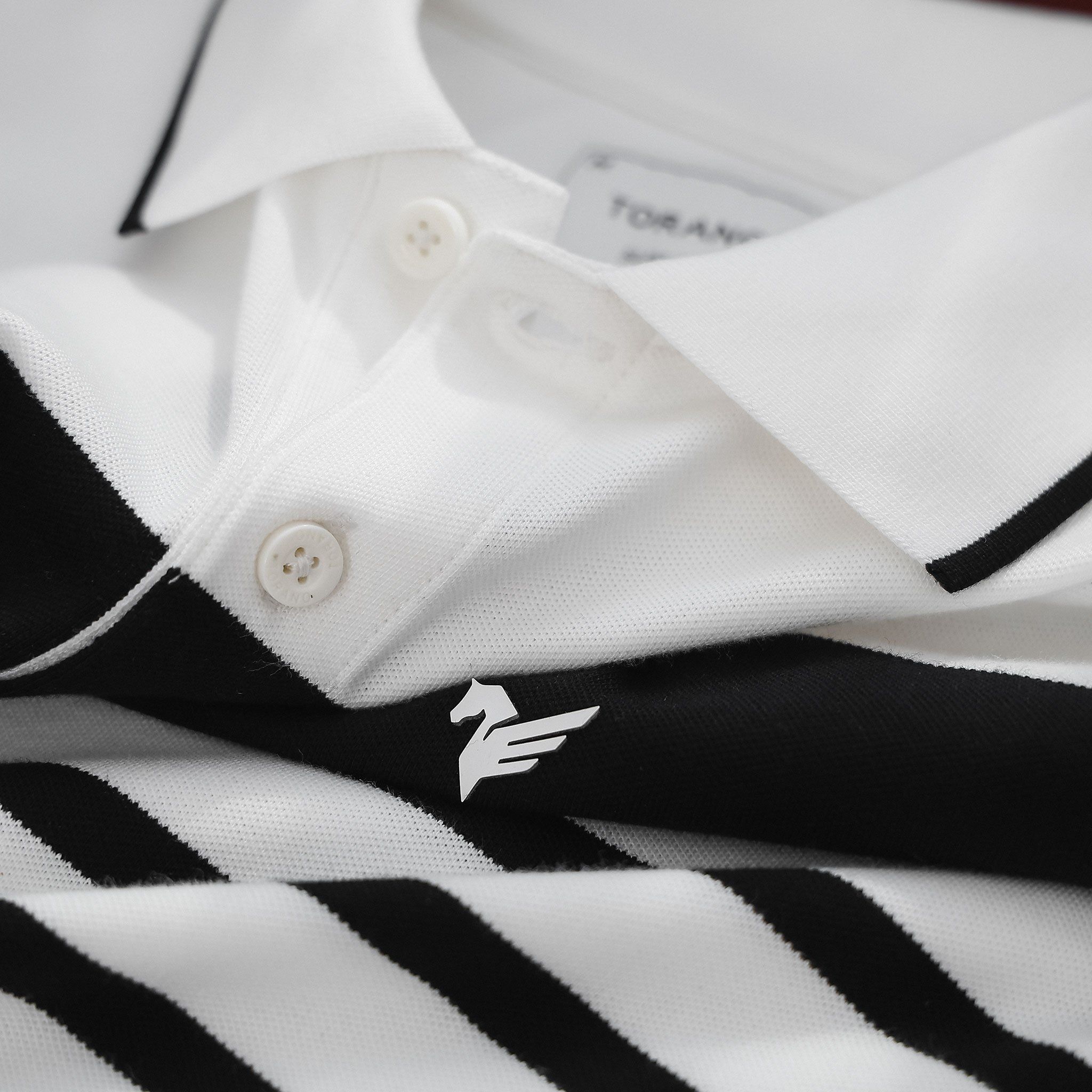  Áo polo kẻ ngang in logo ngực GSTP041 