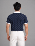 Áo polo nam monogram in tràn Pique Cotton GSTP051 - ảnh 3