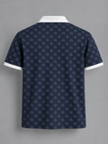 Áo polo nam monogram in tràn Pique Cotton GSTP051 - ảnh 5