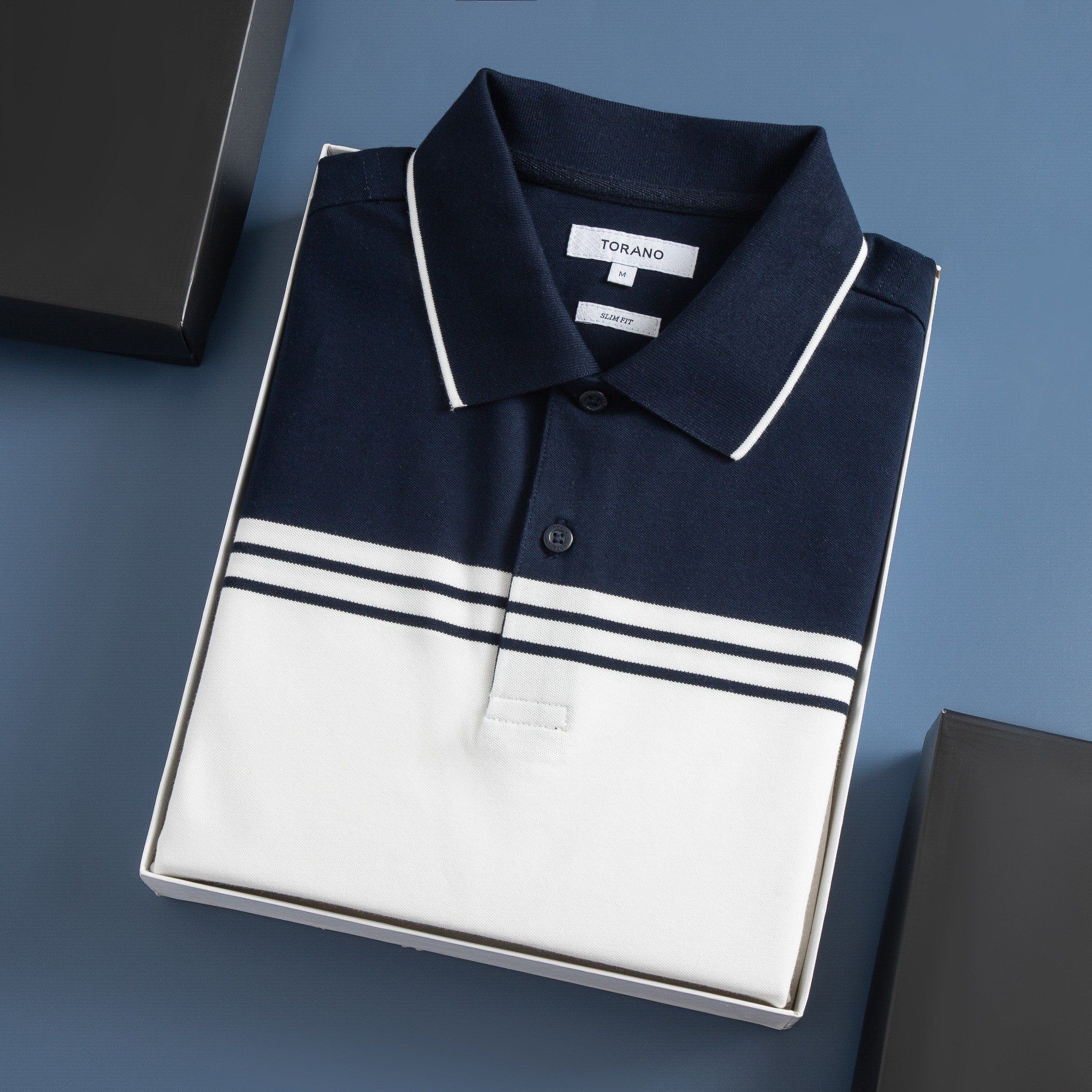  Áo polo kẻ phối màu GSTP653 
