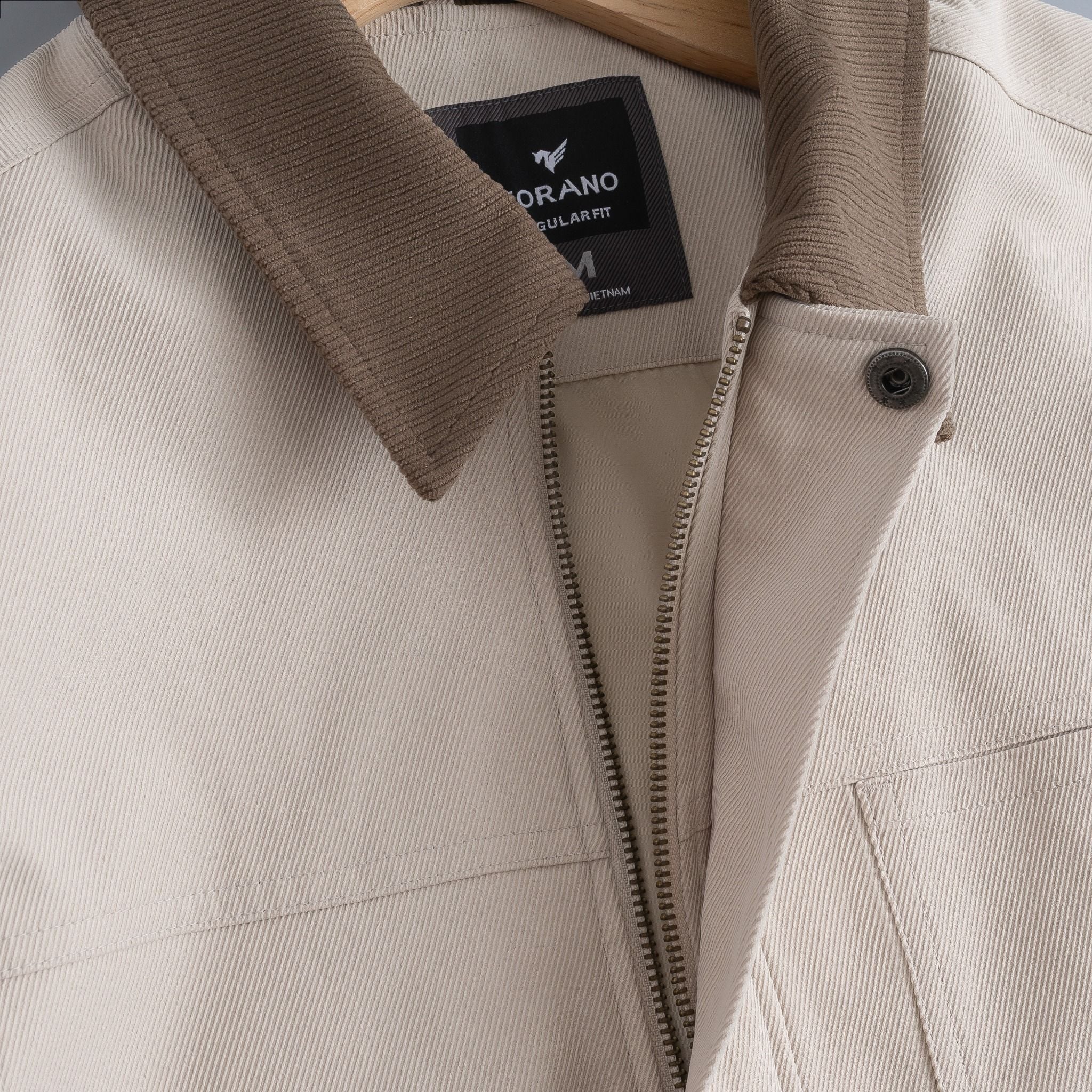  Áo khoác khaki 2 lớp túi ốp cúc rập logo GWCJ501 