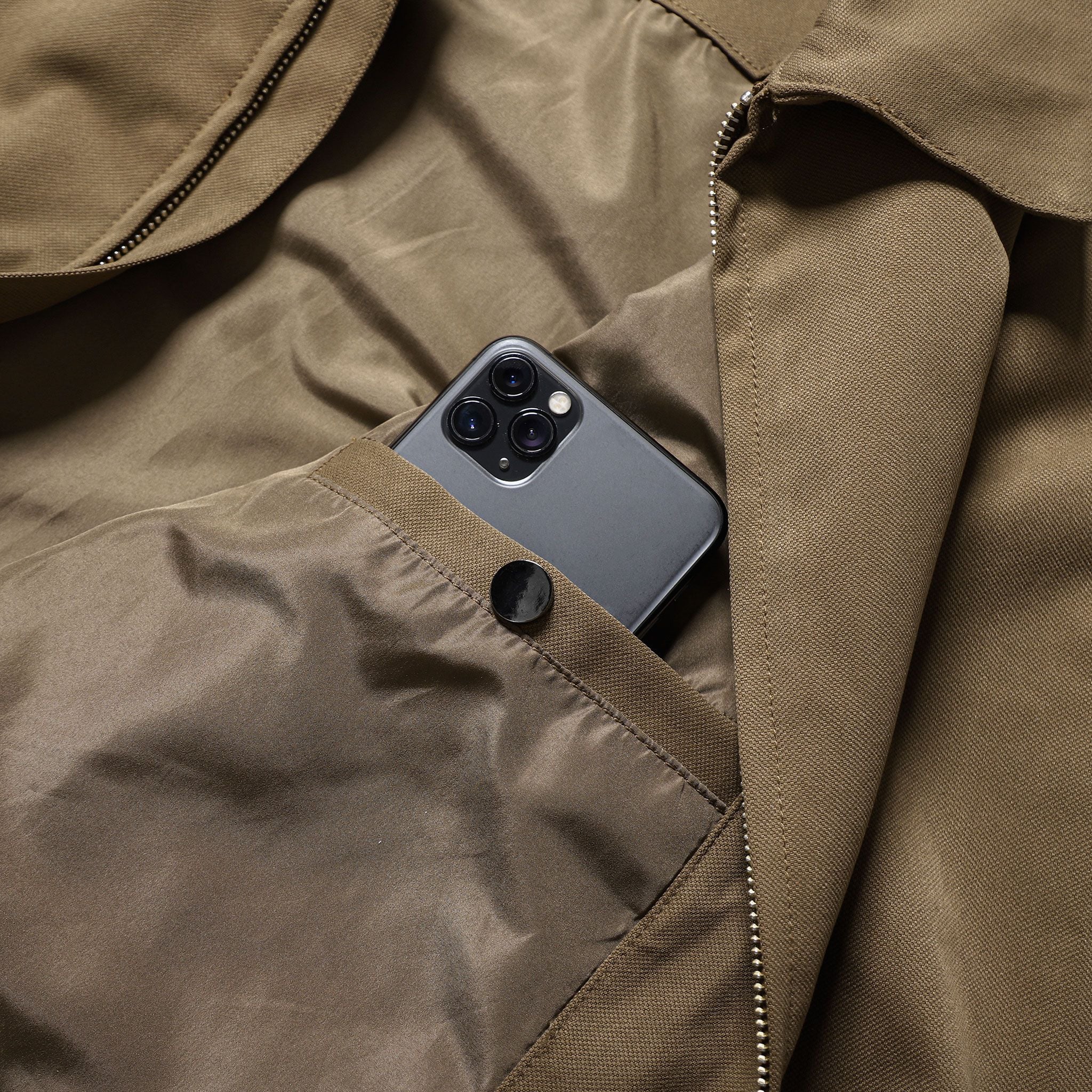  Áo khoác khaki 2 lớp túi ốp thêu logo ngực GWCJ502 