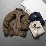  Áo khoác khaki 2 lớp túi ốp thêu logo ngực GWCJ502 