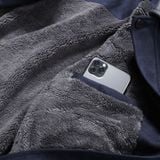  Áo khoác da lộn basic cổ bẻ cúc dập logo GWCL502 