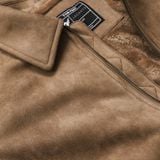  Áo khoác da lộn basic cổ bẻ lót lông GWCL902 