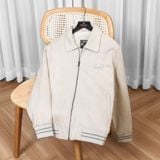  Áo khoác da lộn basic cổ bẻ lót lông GWCL902 