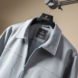  Áo khoác nỉ bộ trơn cổ bẻ thêu logo ở tay áo GWCS821 - GWBS821 