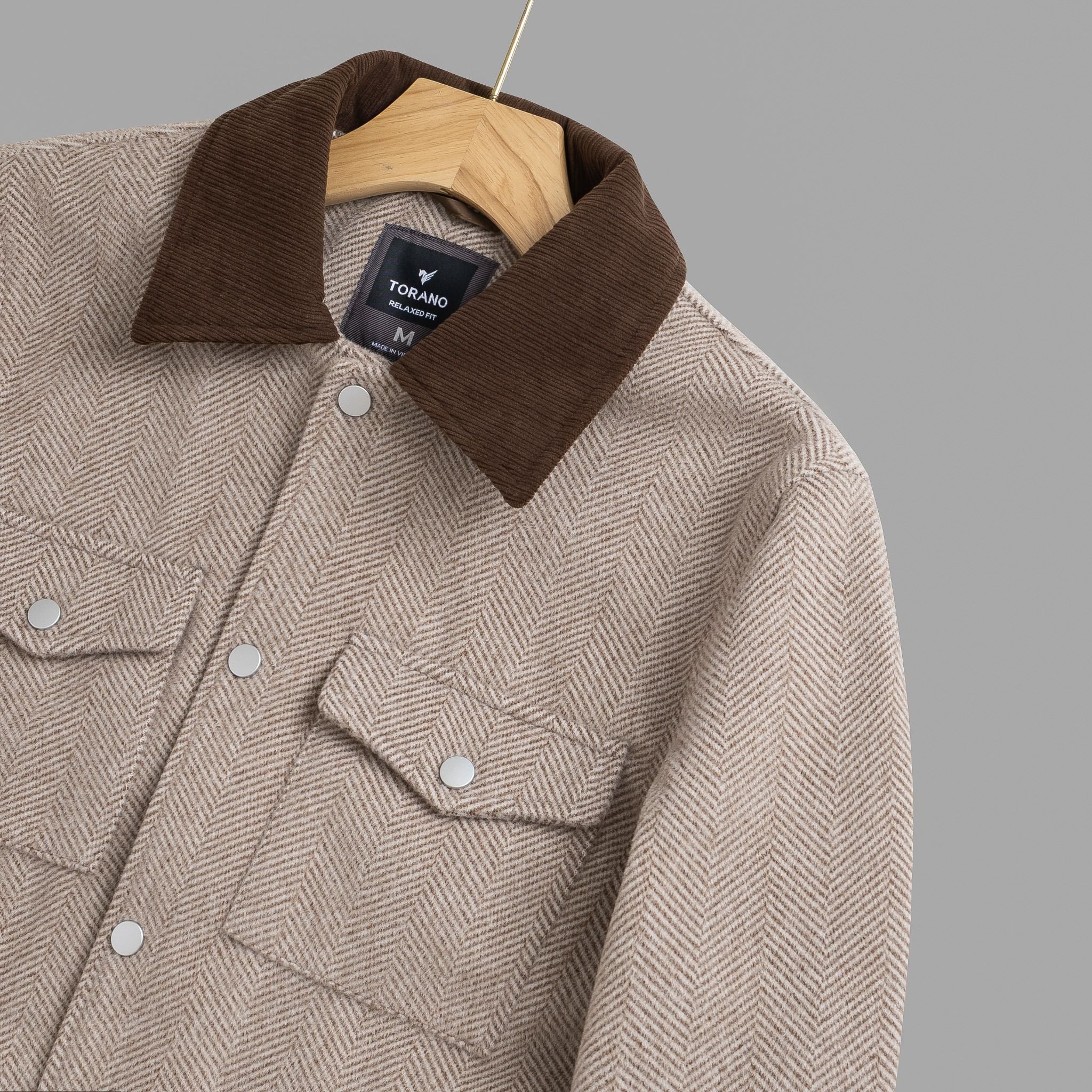  Áo khoác 2 lớp dạ cổ bẻ thêu logo tay GWCT891 