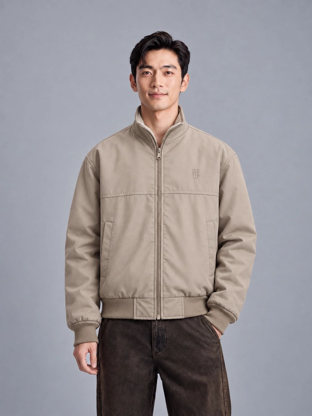Áo khoác nam gió lót lông fleece Windtherm GWCU055