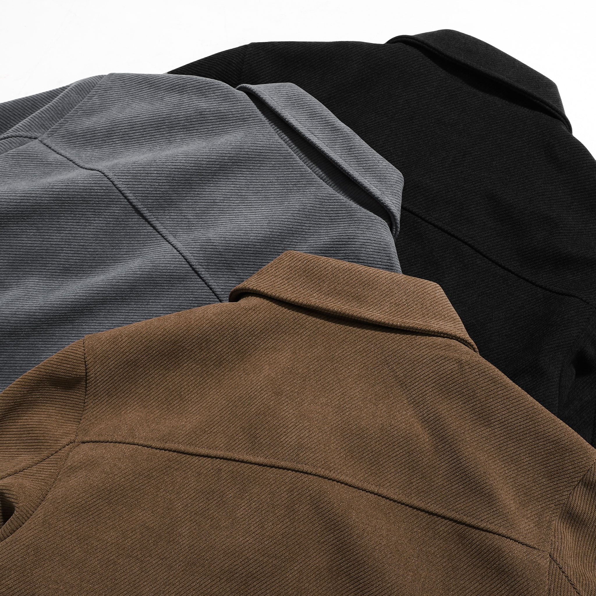  Áo khoác nhung tăm cổ bẻ GWCV502 