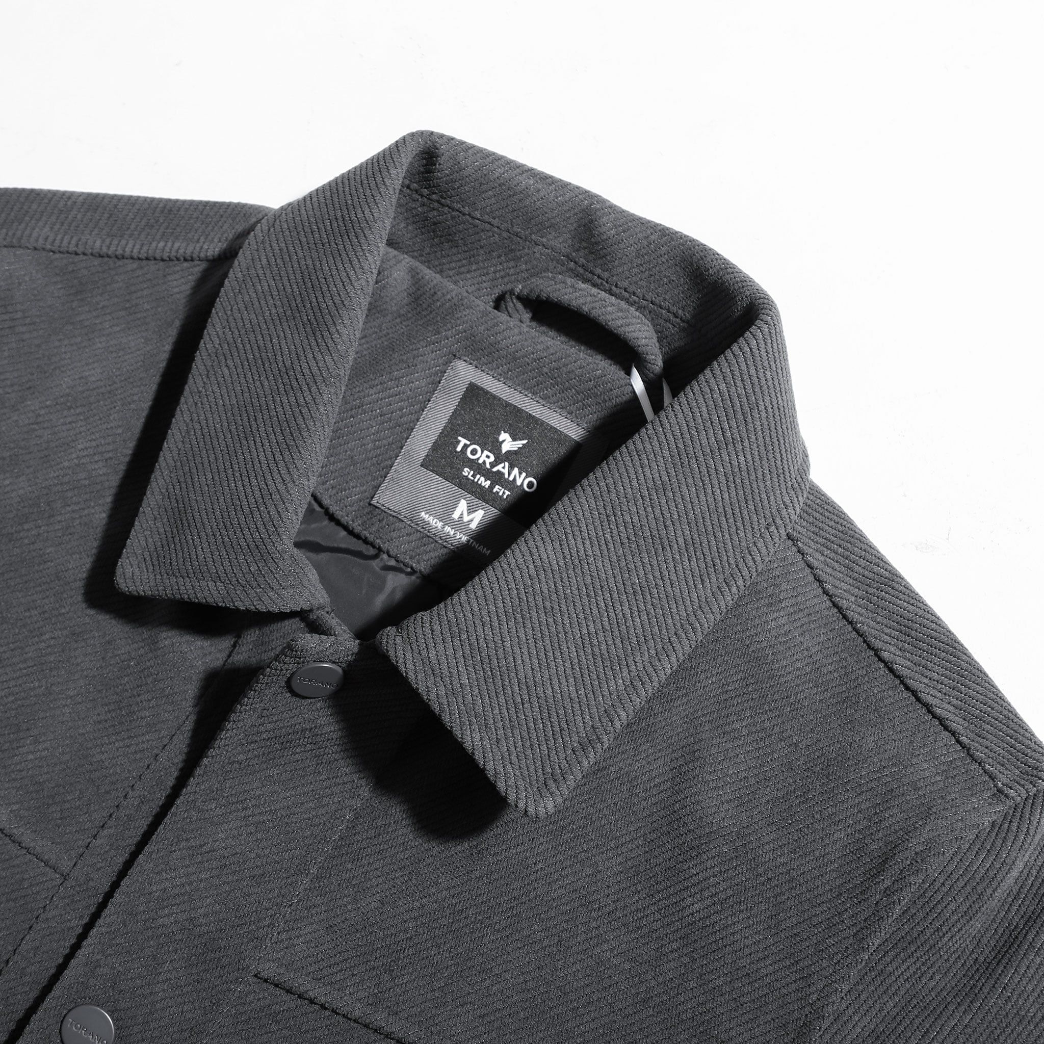  Áo khoác nhung tăm cổ bẻ GWCV502 