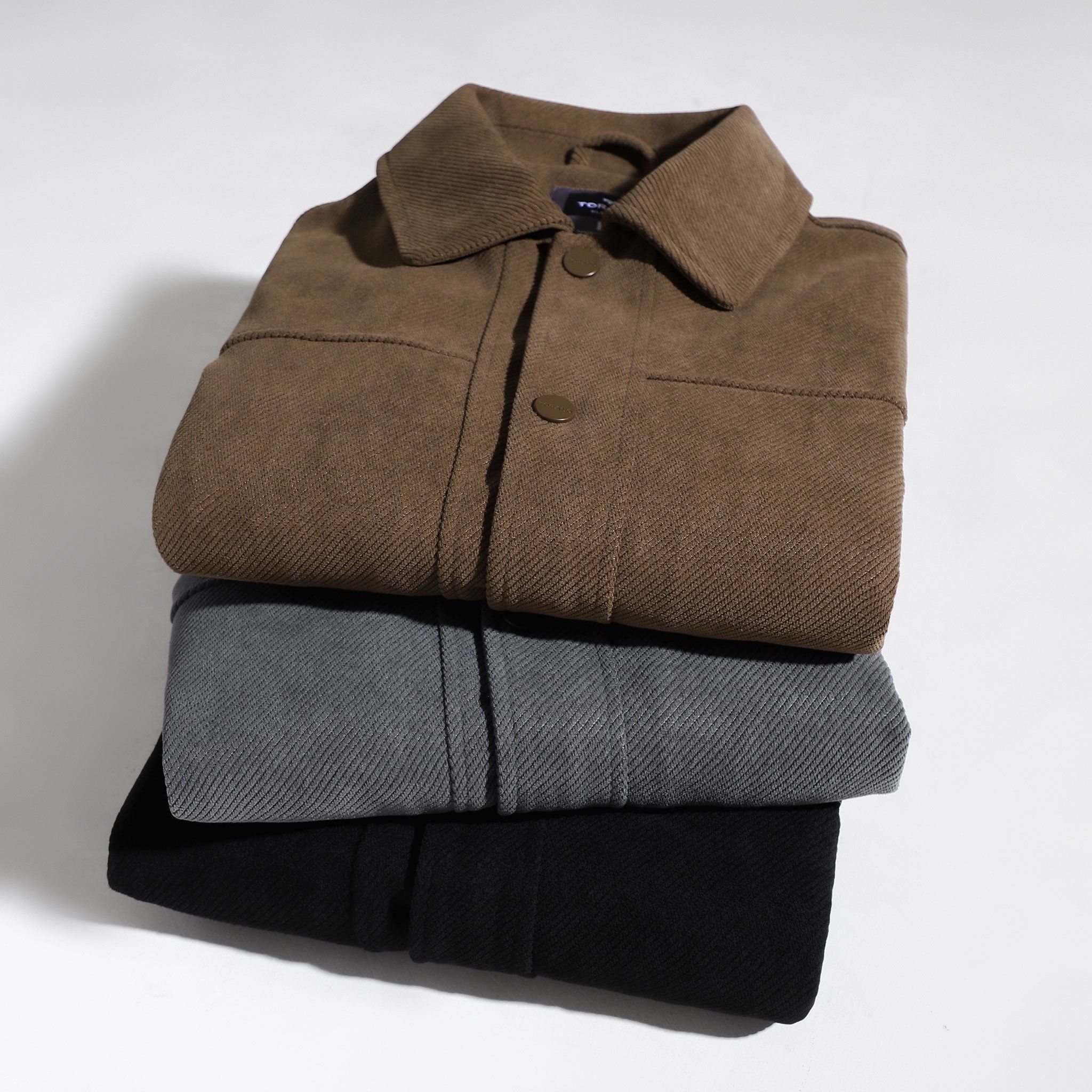  Áo khoác nhung tăm cổ bẻ GWCV502 