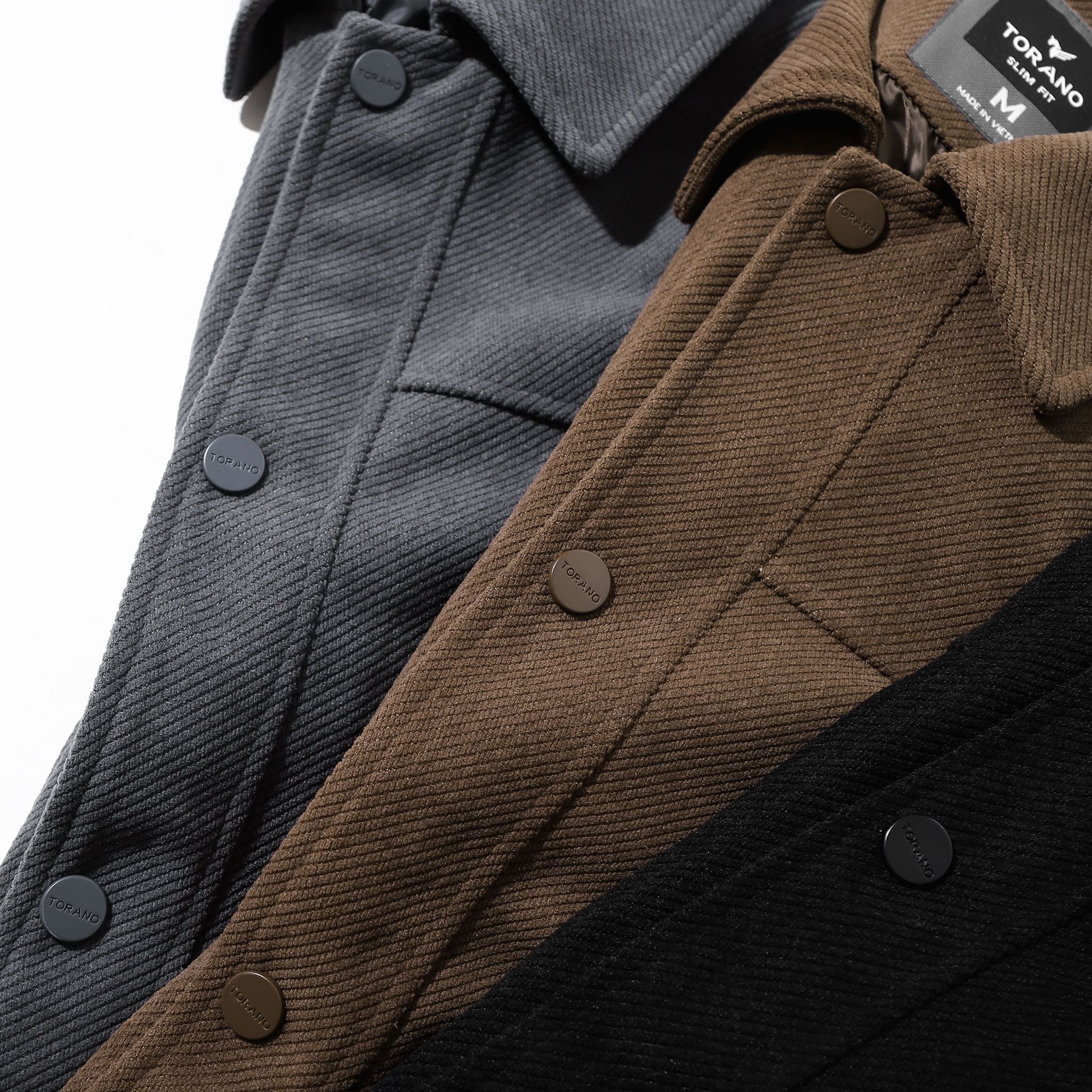  Áo khoác nhung tăm cổ bẻ GWCV502 