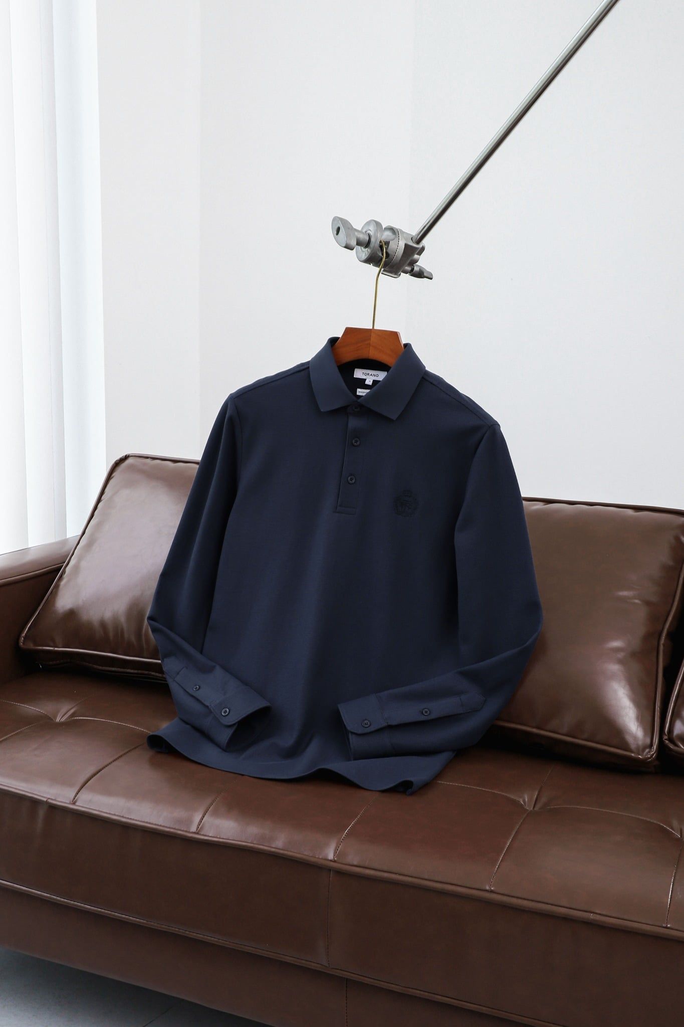  Áo Polo dài tay basic thêu logo ngực GWTP502 