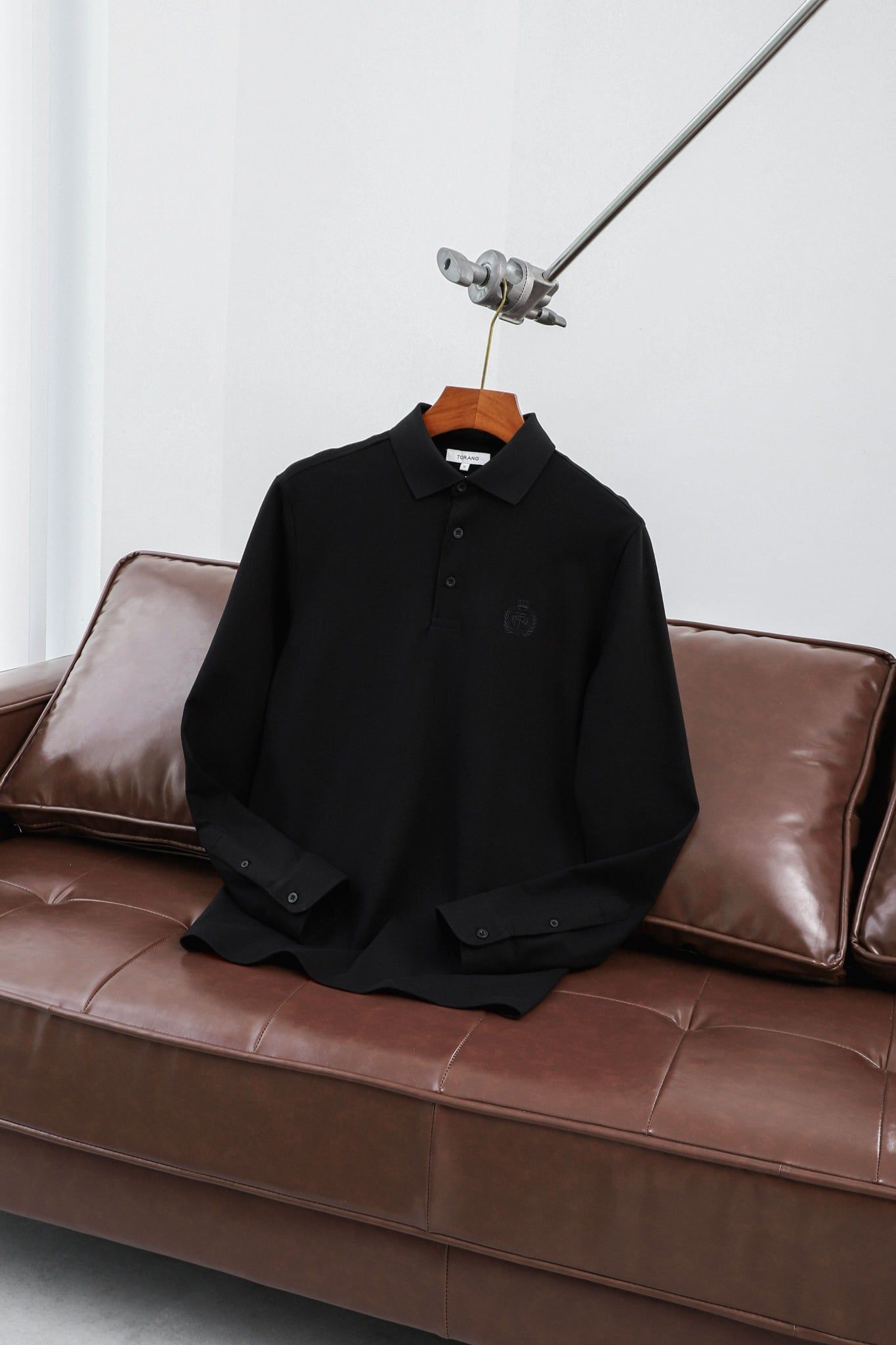  Áo Polo dài tay basic thêu logo ngực GWTP502 