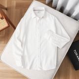  Sơ mi dài tay nhung tăm regularfit thêu logo ngực GATB301 