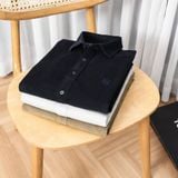  Sơ mi dài tay nhung tăm regularfit thêu logo ngực GATB301 