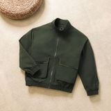  Áo khoác gió 2 lớp can phối relaxedfit cổ cao GWCW802 