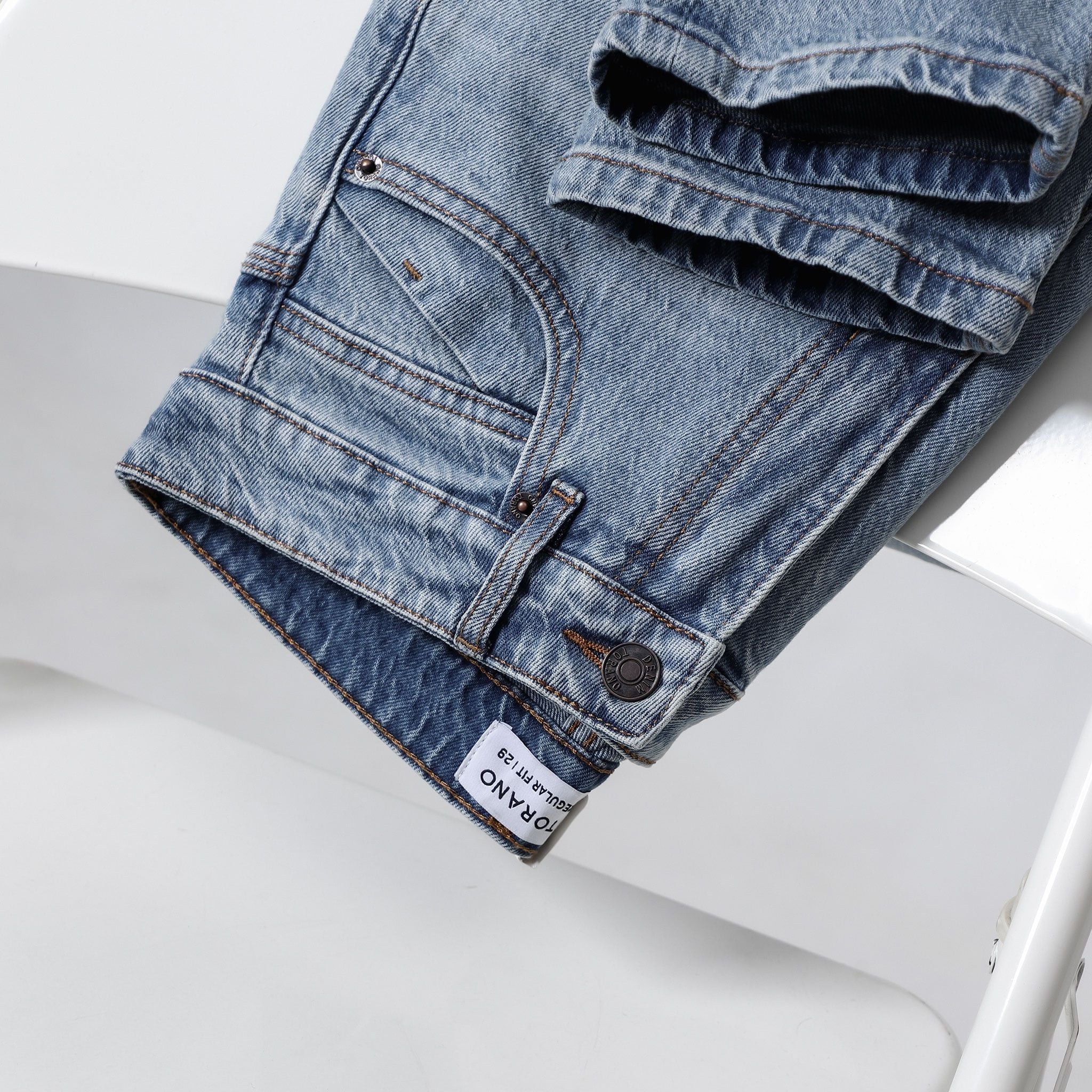  Quần Jeans xước regularfit GABJ593 