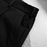  Quần âu relaxedfit trơn phối cạp chun thêu logo GABT506 