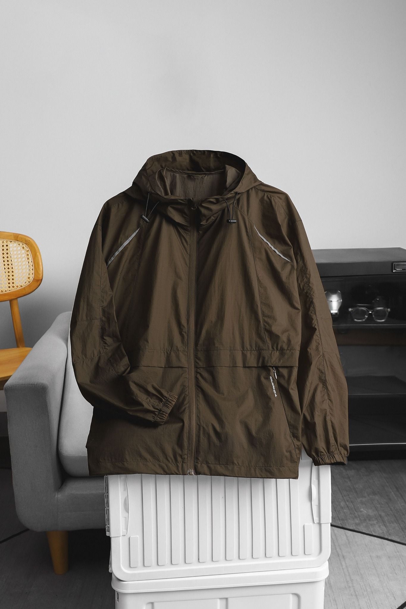  Áo khoác gió 1 lớp mũ liền GWCW907 