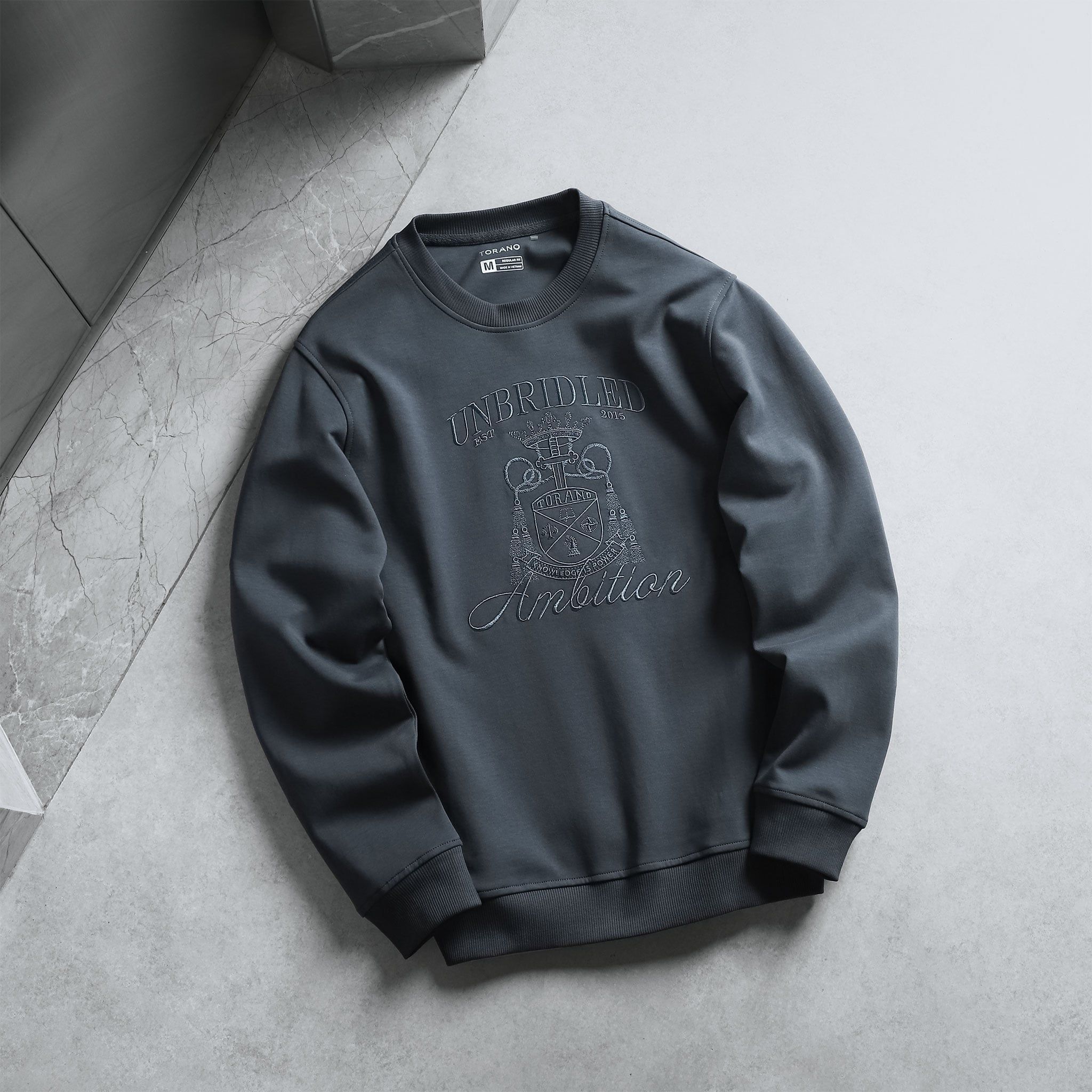  Áo nỉ họa tiết thêu hình Unbridled ambition GWTW826 