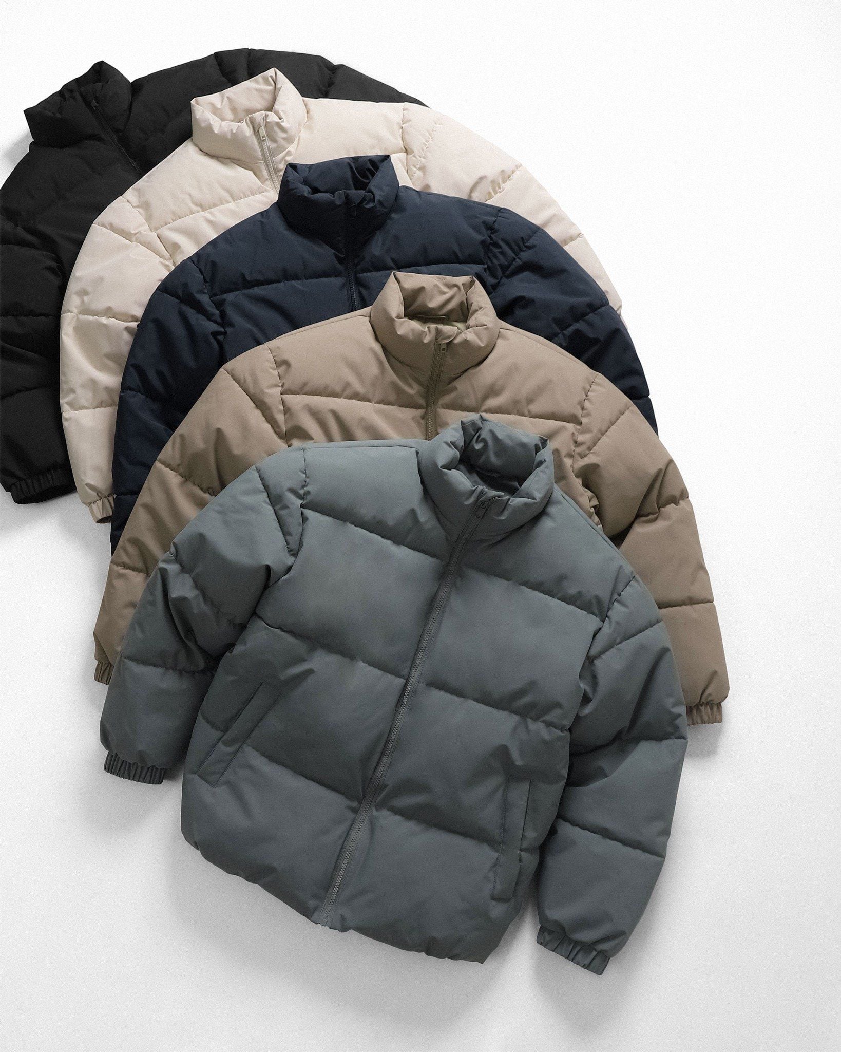  Áo khoác phao 3 lớp lót bông cổ cao regularfit trơn GWCF004 