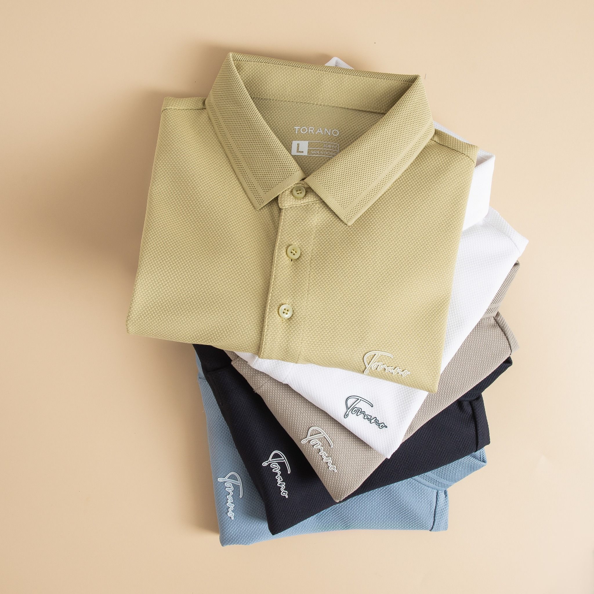  Áo polo trơn in logo ngực TRN GSTP843 