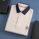  Áo polo trơn bo kẻ thêu logo ngực GSTP643 