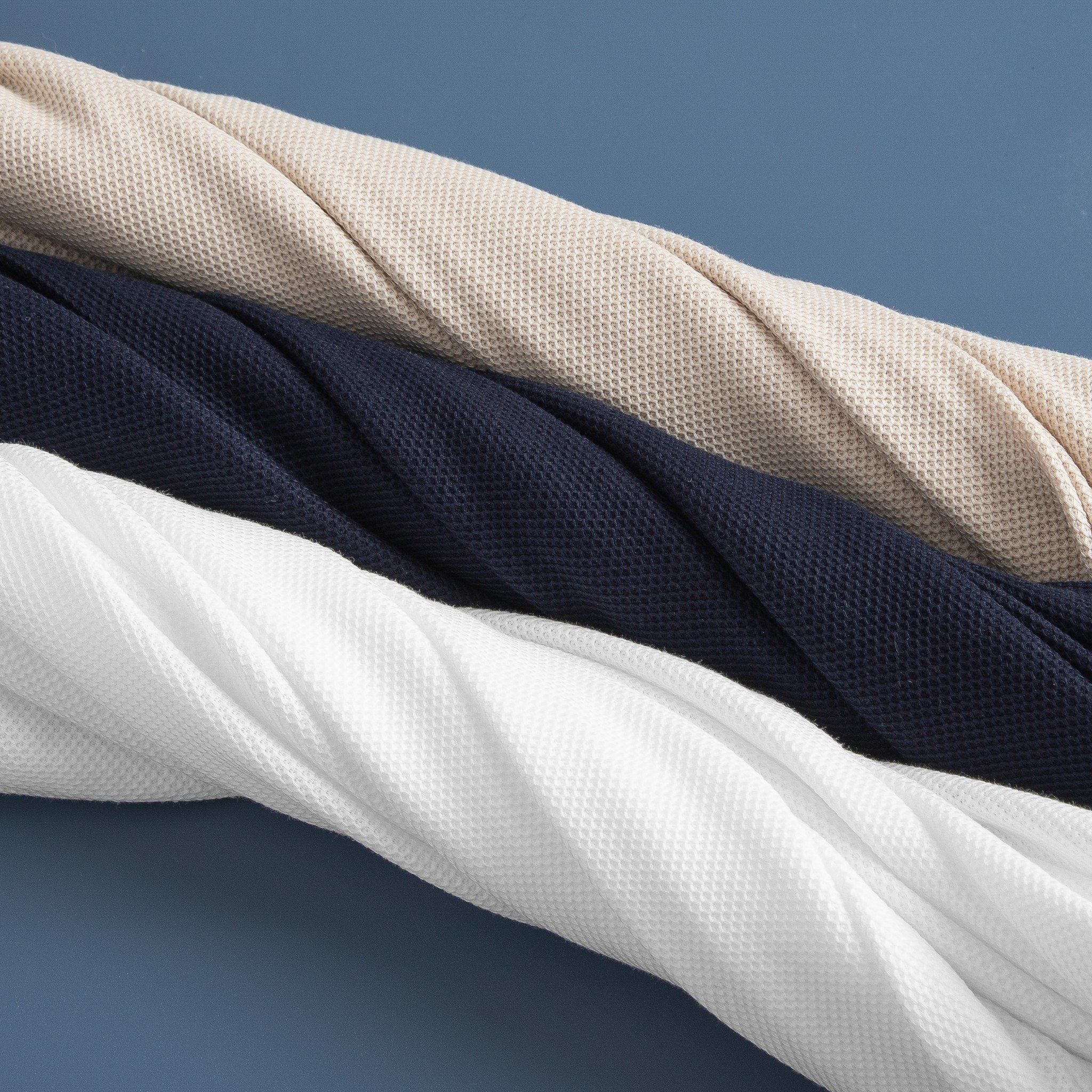  Áo polo trơn bo kẻ thêu logo ngực GSTP643 