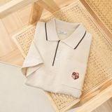  Áo Polo len basic thêu logo ngực GWTE811 