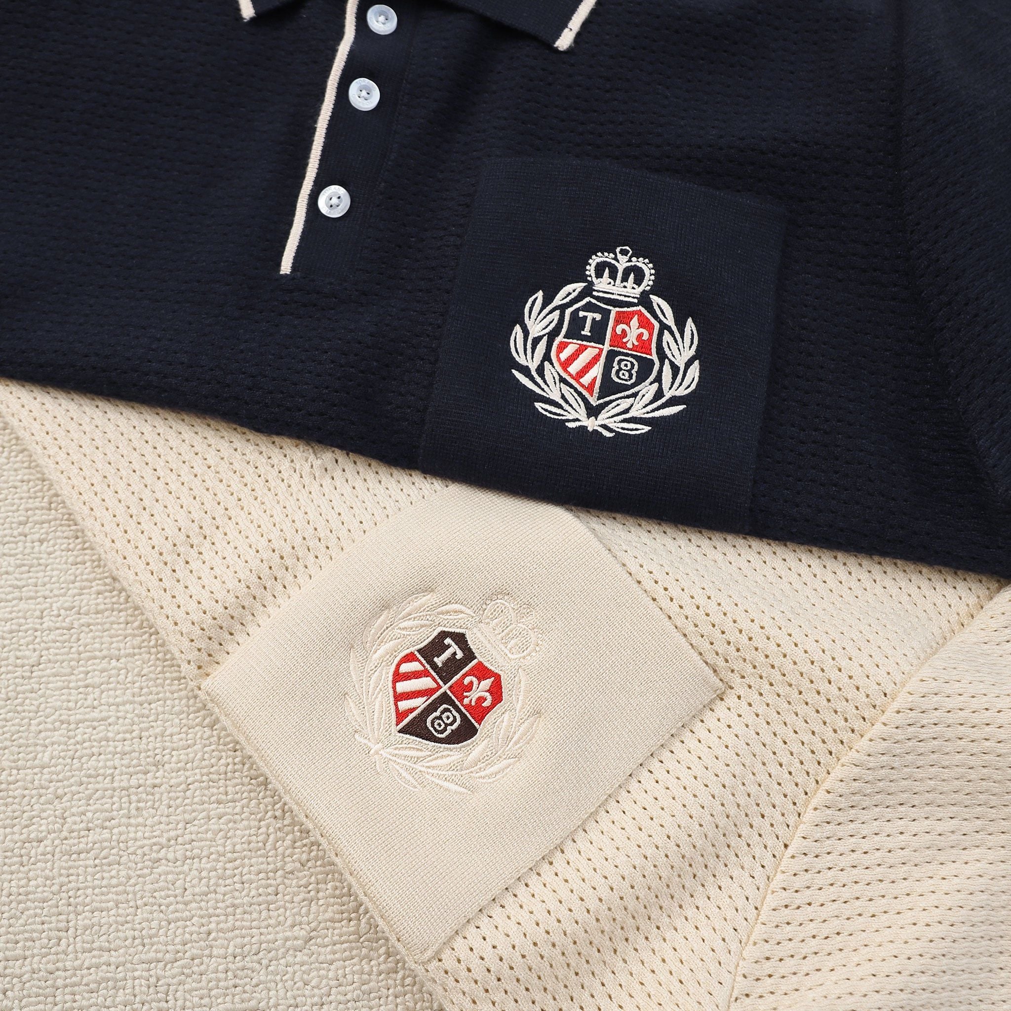  Áo Polo len basic thêu logo ngực GWTE811 