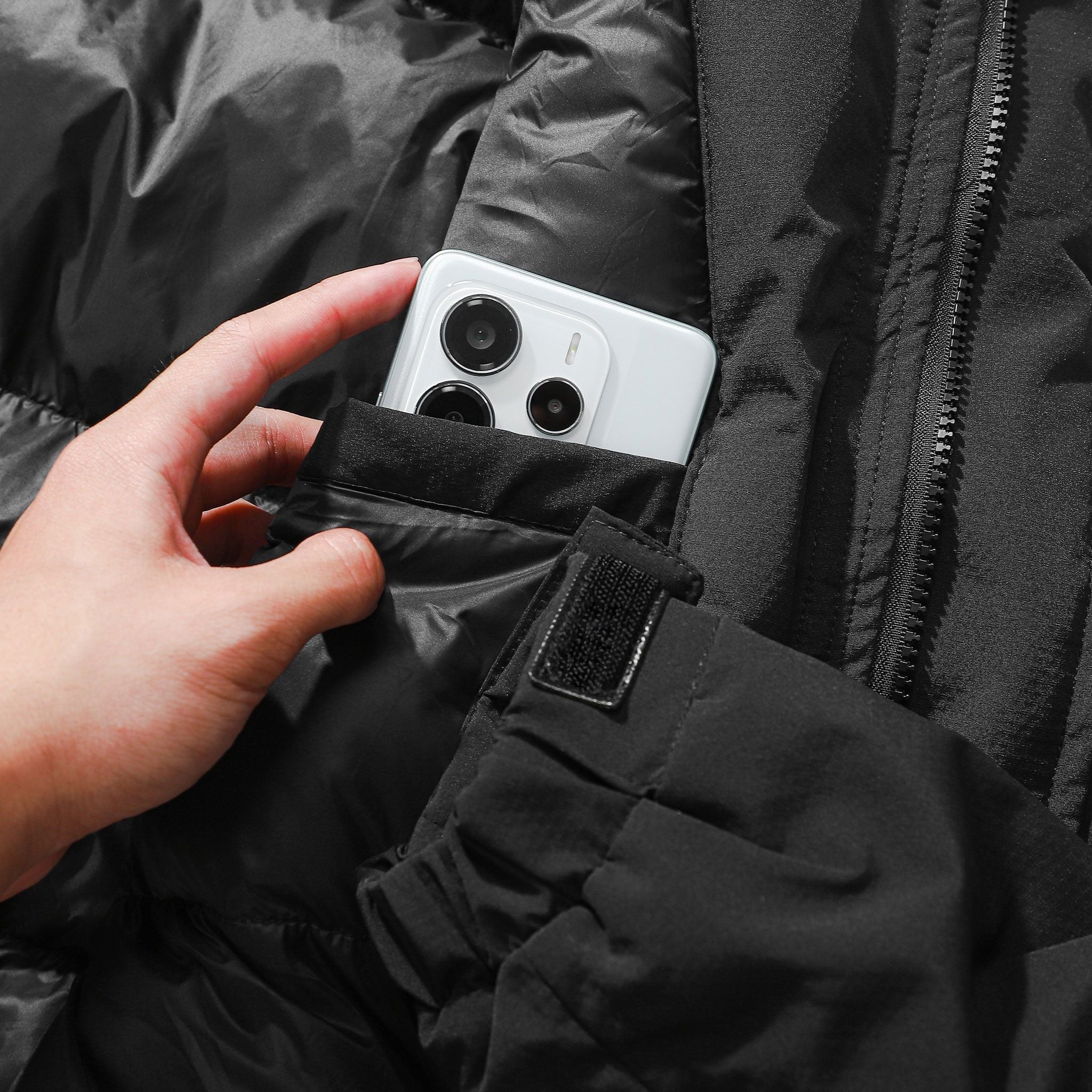  Áo khoác 3 lớp lót bông mũ rời nhám dính cổ tay GWCP303 