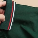  Áo polo trơn bo kẻ in logo Horse ngực GSTP869 