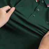  Áo polo trơn bo kẻ in logo Horse ngực GSTP869 