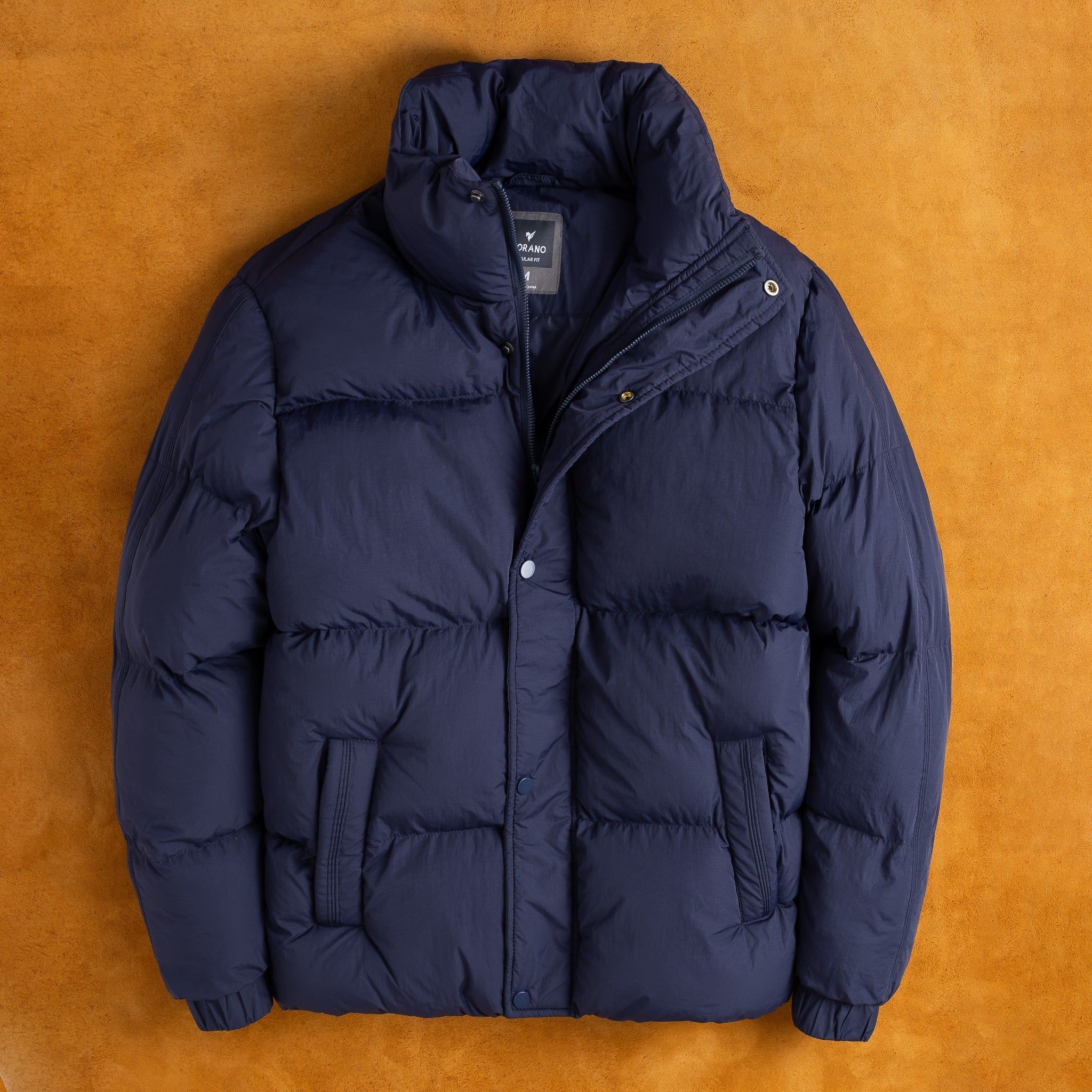  Áo khoác phao 3 lớp trơn chần bông cổ cao GWCF302 